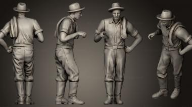 Figurines of people workers 4 3d model